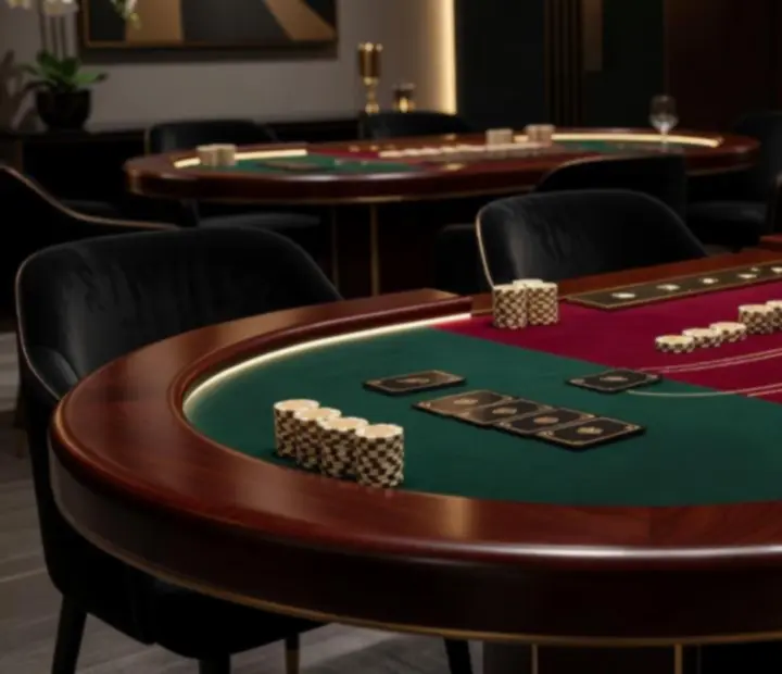 Designerskie stoły do ruletki i blackjacka z luksusową aranżacją